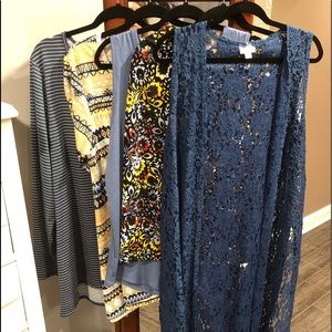 LuLaRoe lot of 5-Joy Tank Cassie Perfect-T  Lynnae